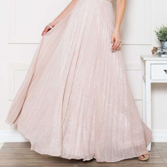 Light Pink Prom Party Evening Formal A-Line Sleeveless Maxi Long Dress AcL598 - Picture 2 of 6